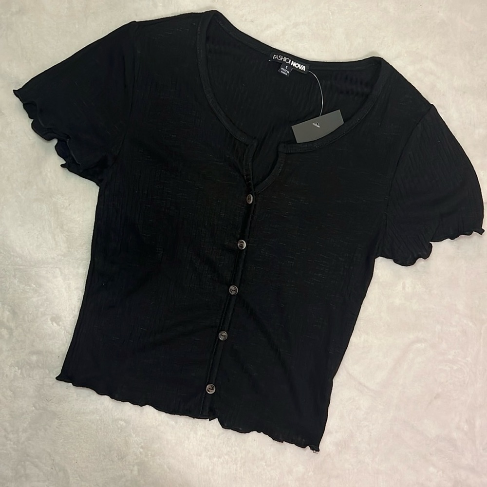 Fashion Nova Jenny Button Front Top